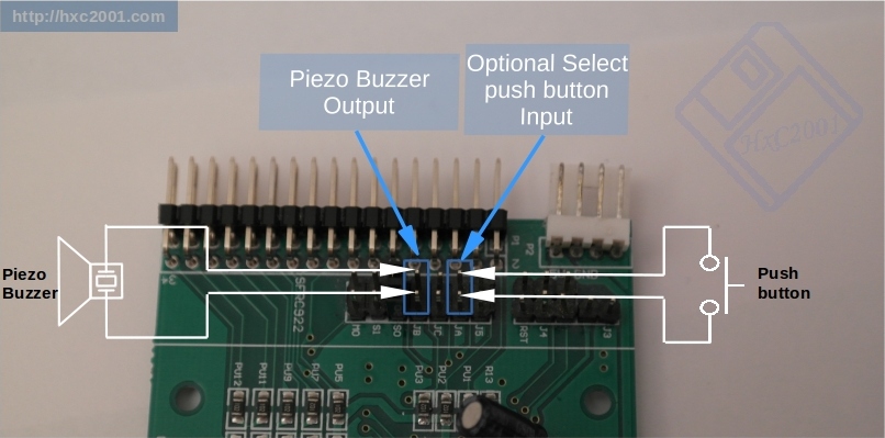 Gotek HxC firmware buttons and rotary wiring