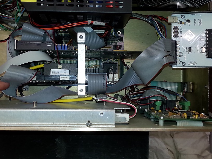 Inside of controller detailing whole cable.